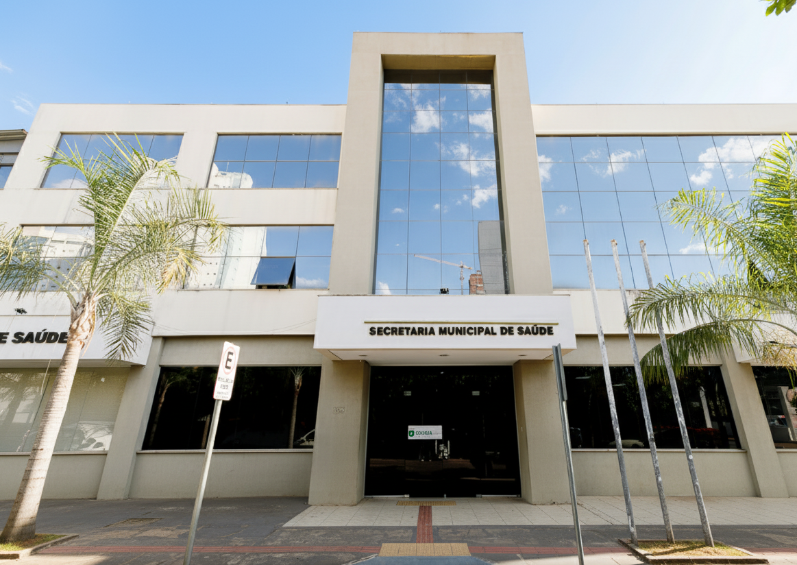 Imagem da faixada da Secretaria Municipal de Saúde de Cuiabá