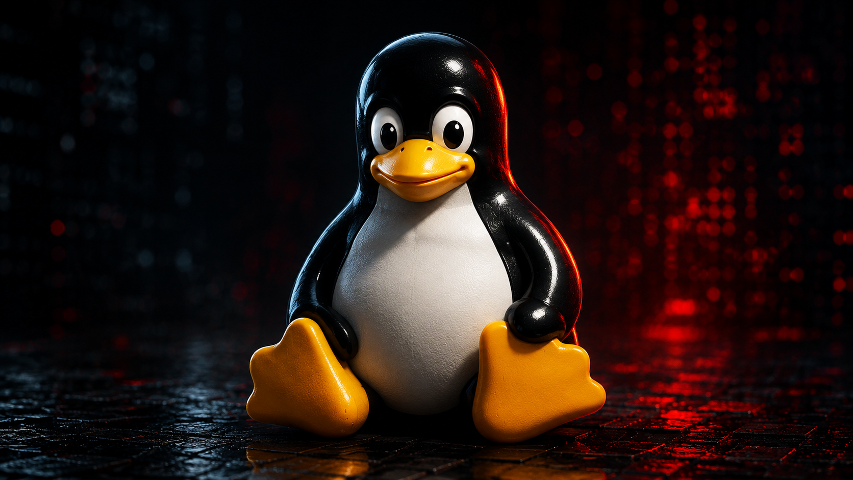 Imagem gerada por inteligência artificial mostrando o Linux vulnerável.